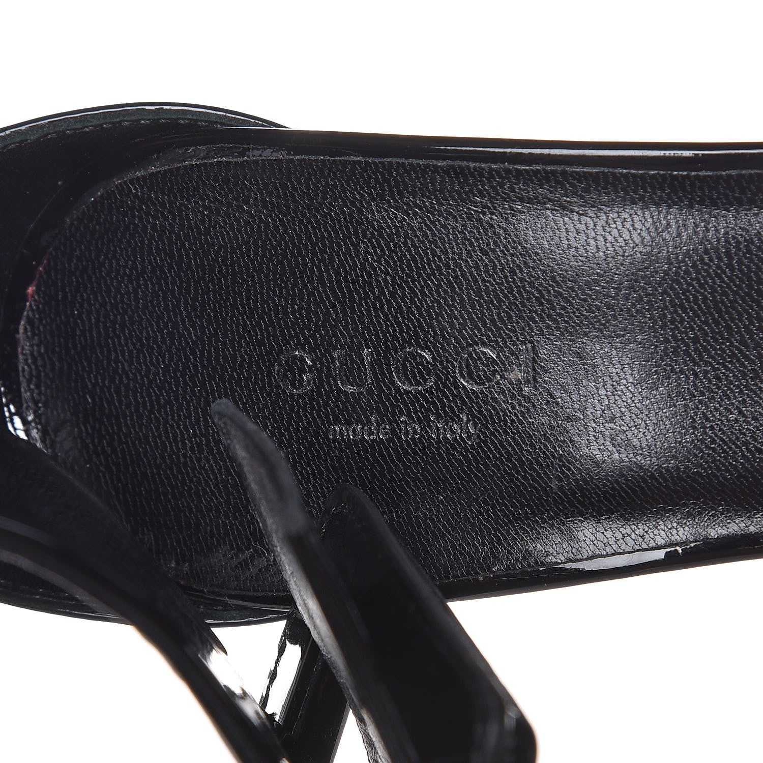 Gucci Patent Victorie Sandals 38 Black 9 of 9