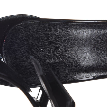 Gucci Patent Victorie Sandals 38 Black 9 of 9