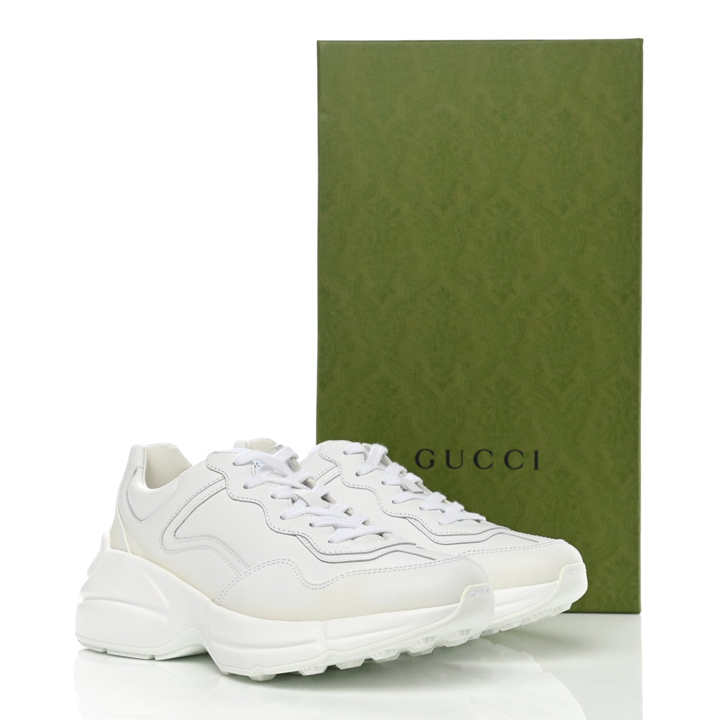 Soft Calfskin Womens Rhyton Sneakers 36 Ivory
