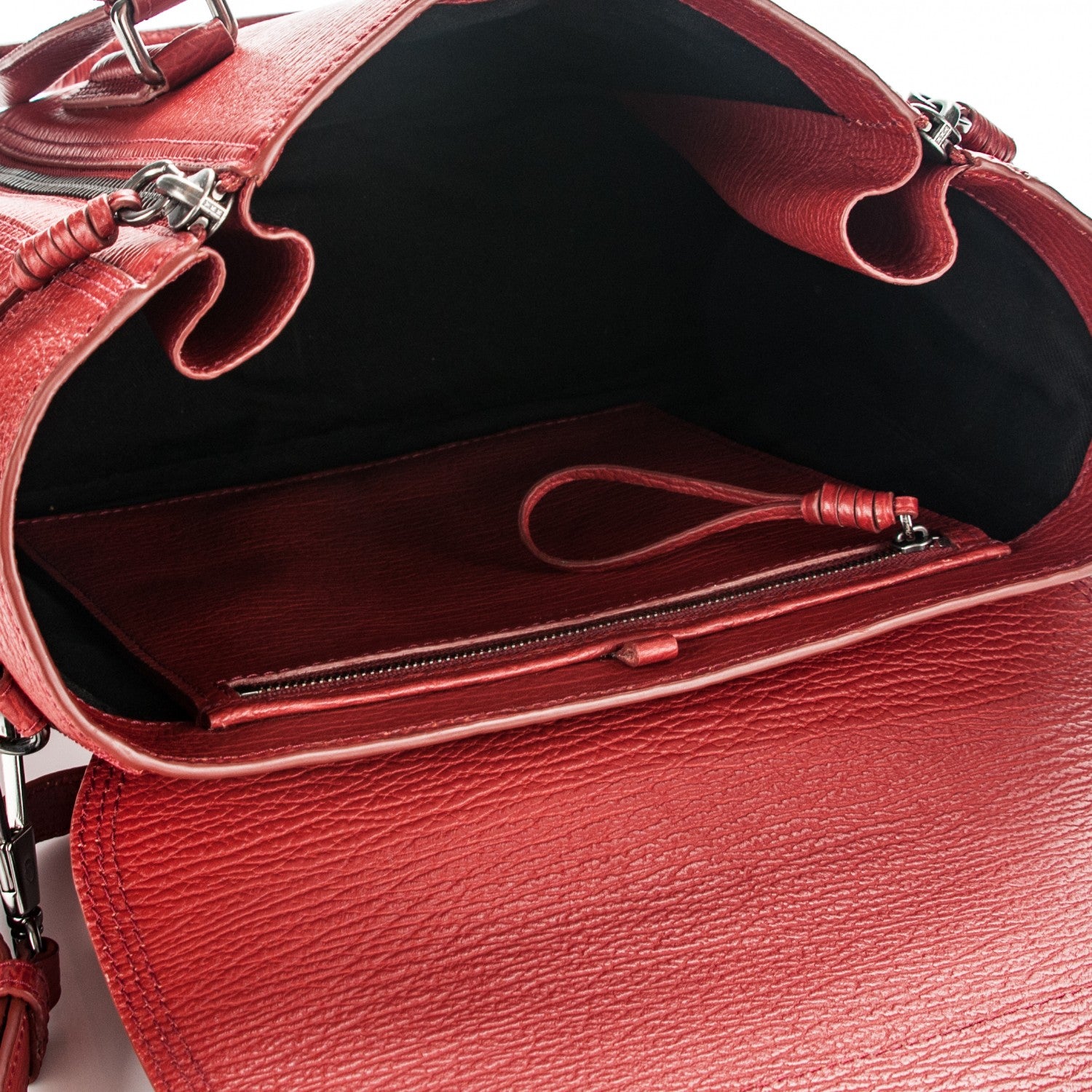 3.1 Phillip Lim 3.1 Textured Calfskin Medium Pashli Satchel Brick 5 of 7