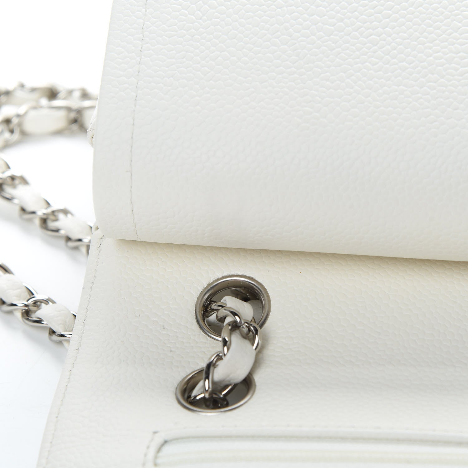Chanel Caviar Quilted Small Double Flap White 14 of 14