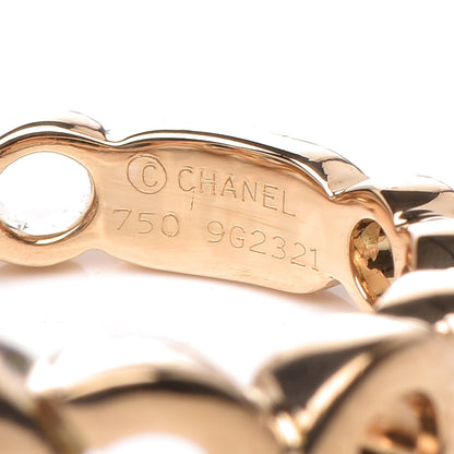 Chanel 18K Yellow Gold Blue Sapphire Coco Band Ring 50 5.25 5 of 5