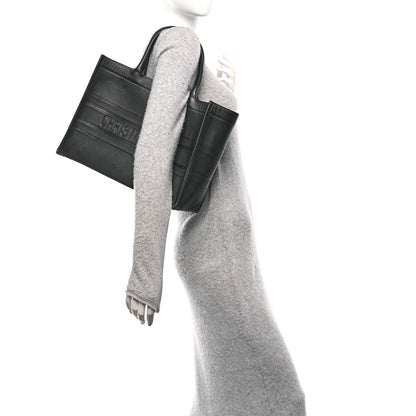 Christian Dior Calfskin Embossed Medium Book Tote Black 2 of 10