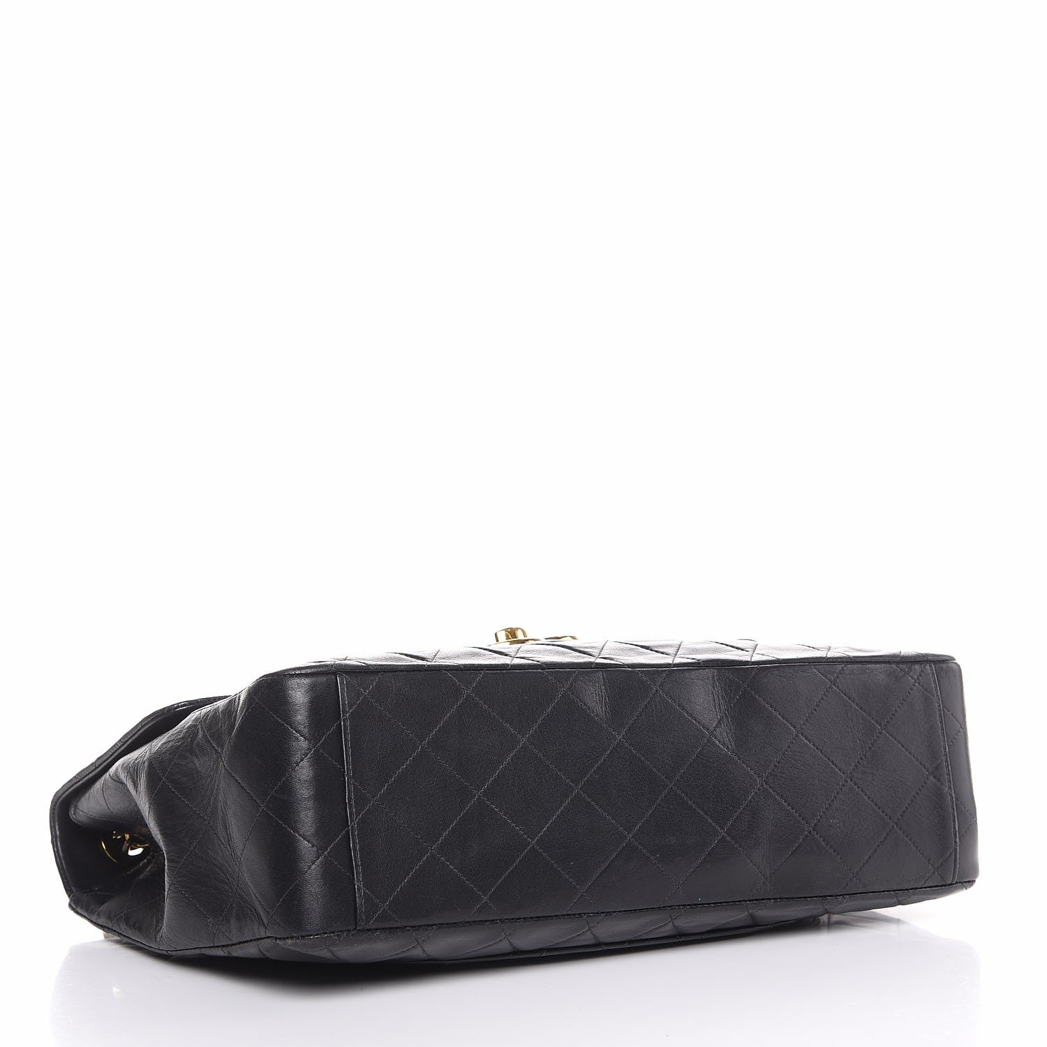 Chanel Lambskin Quilted XL Jumbo Single Flap Black 4 of 7