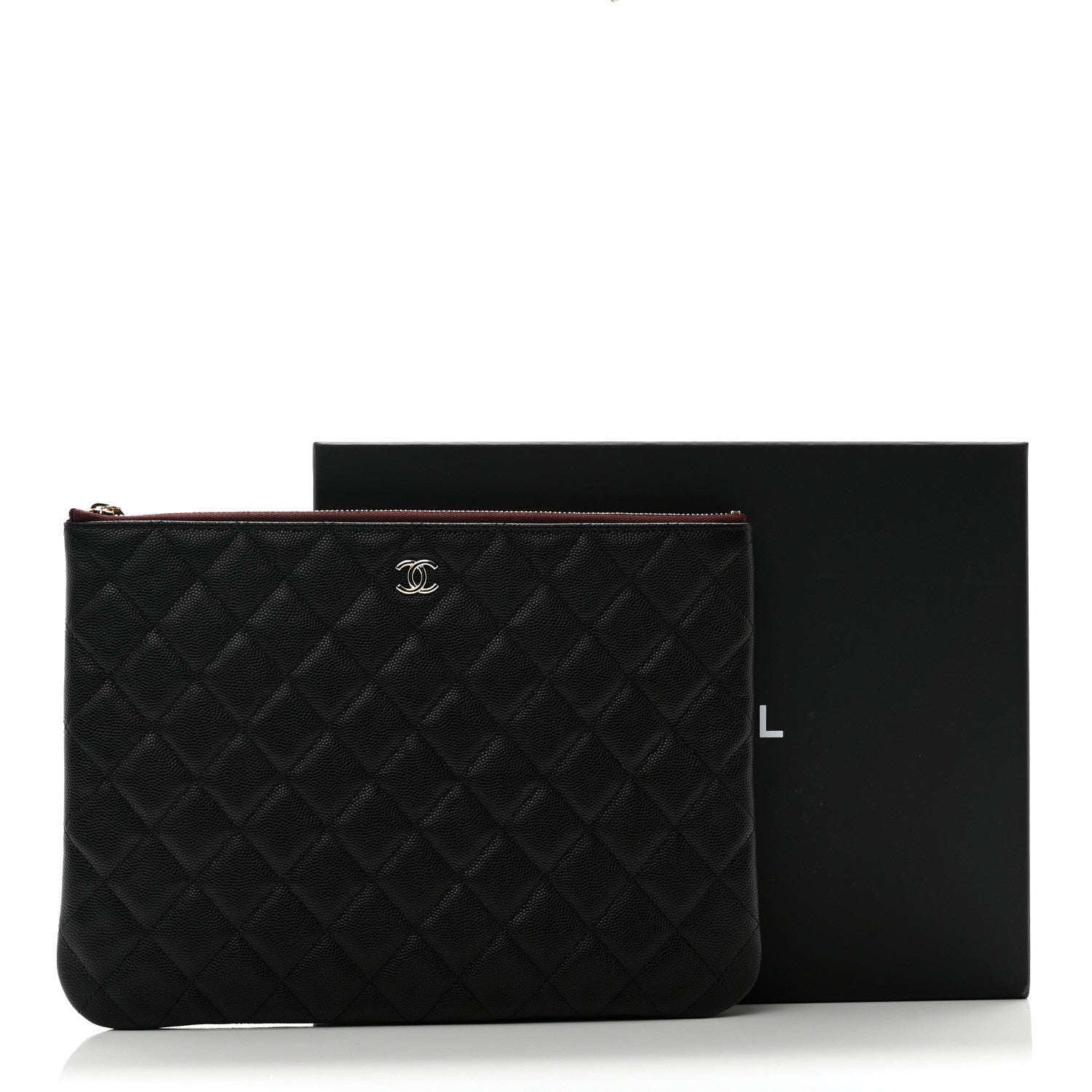 Chanel Caviar Quilted Medium Cosmetic Case Black 8 of 8