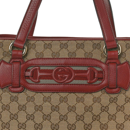 Gucci Monogram Web Medium Dressage Tote Red 8 of 11