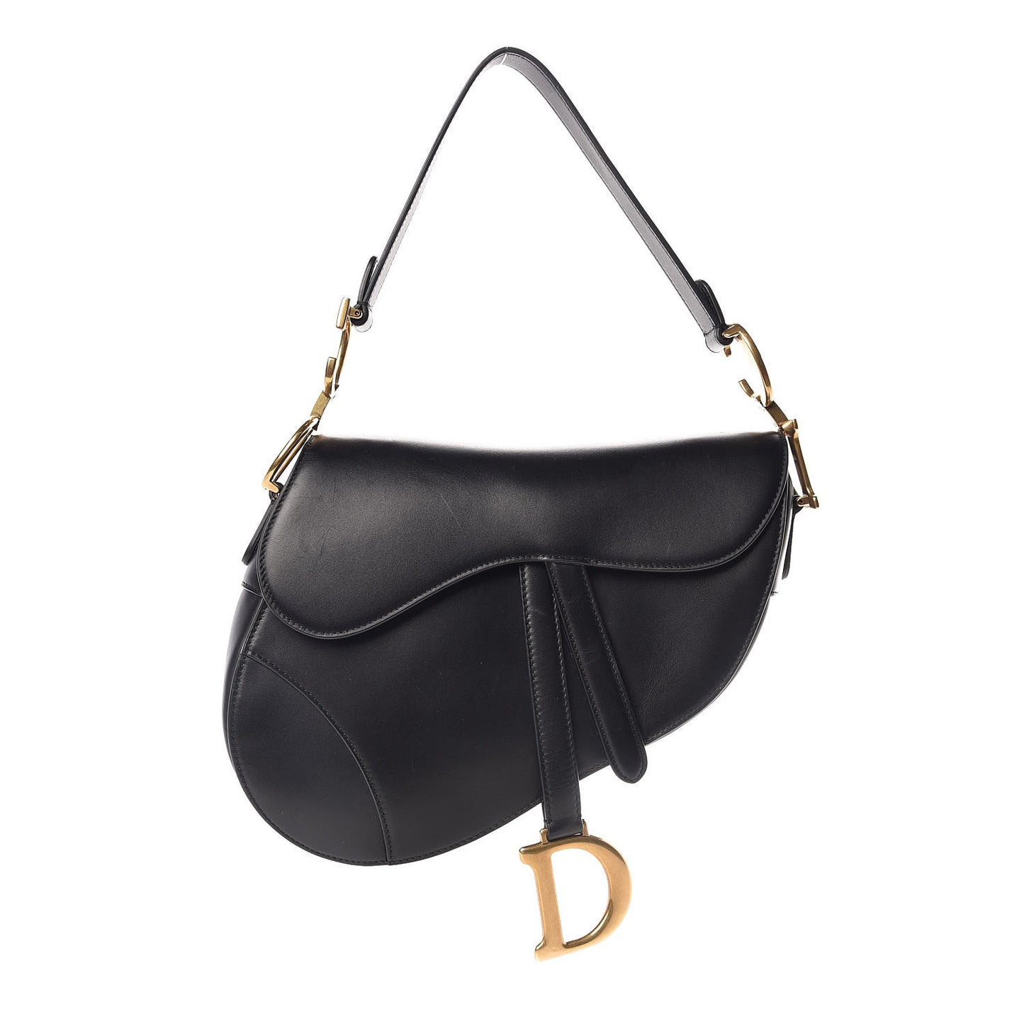 Calfskin Saddle Bag Black