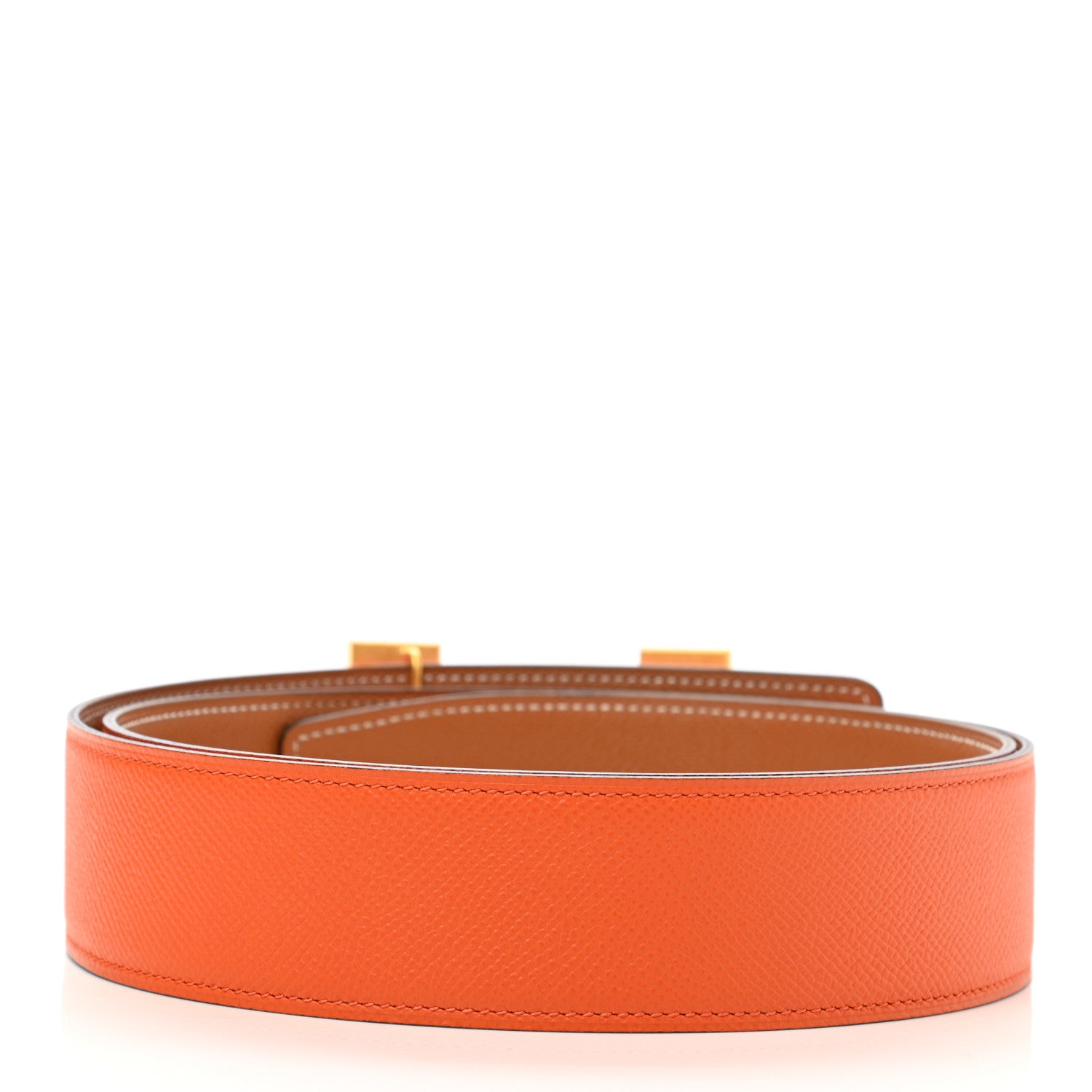 Hermes Epsom 42mm Constance 2 H Belt 100 Gold Orange 2 of 7