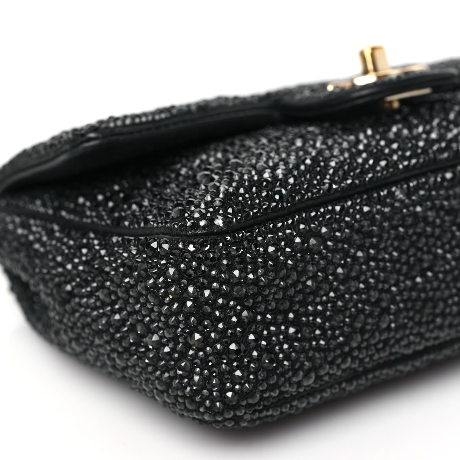 Chanel Lambskin Crystal Diamante Small Flap Black 9 of 13
