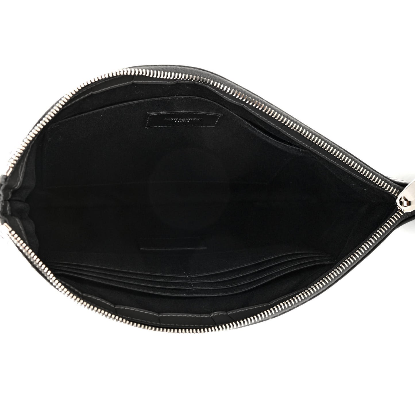 Calfskin Crocodile Embossed Tablet Pouch Storm