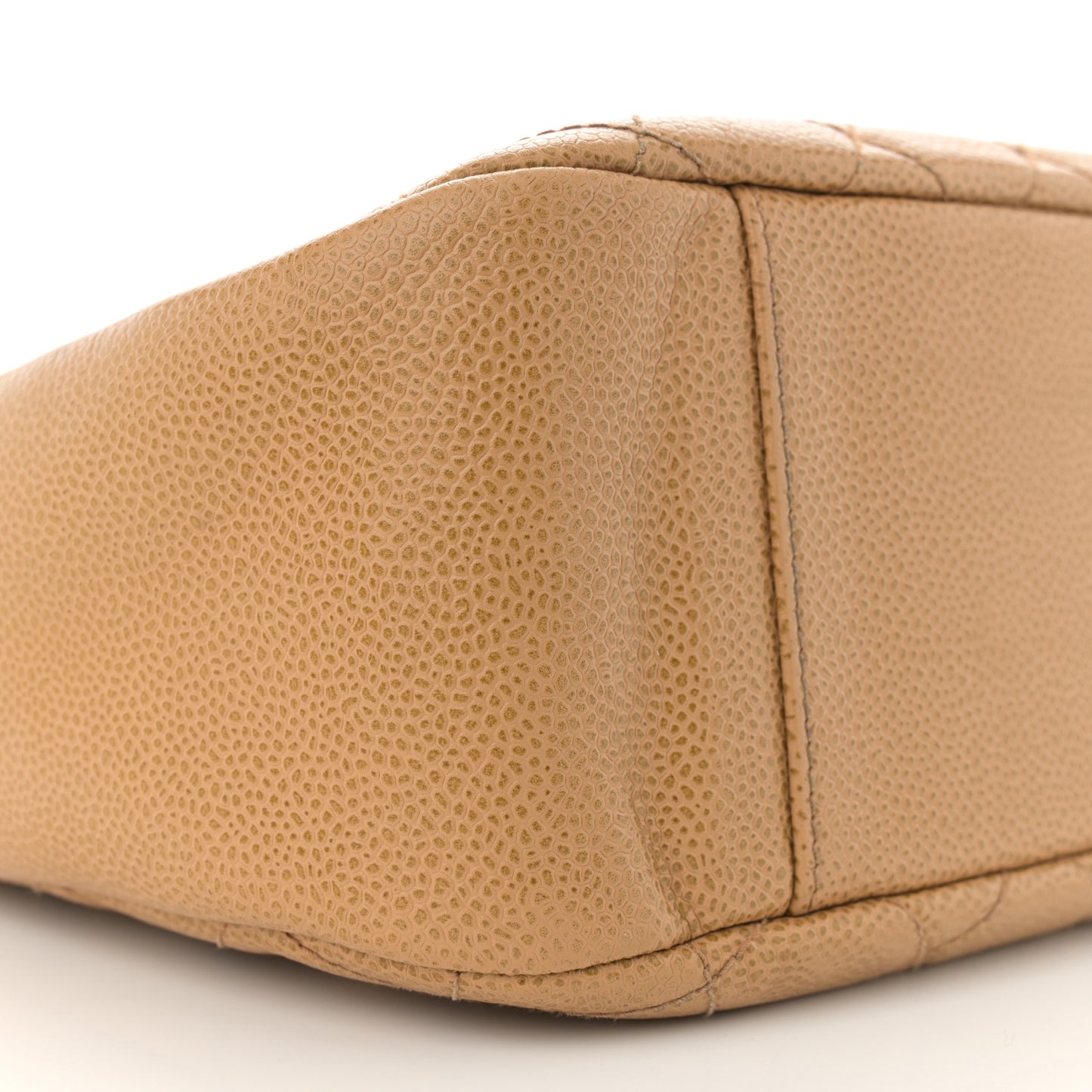 Caviar Quilted Timeless CC Shoulder Bag Beige
