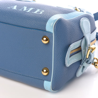 Burberry Grained Calfskin Little Bee Bowling Bag Blue 8 of 9