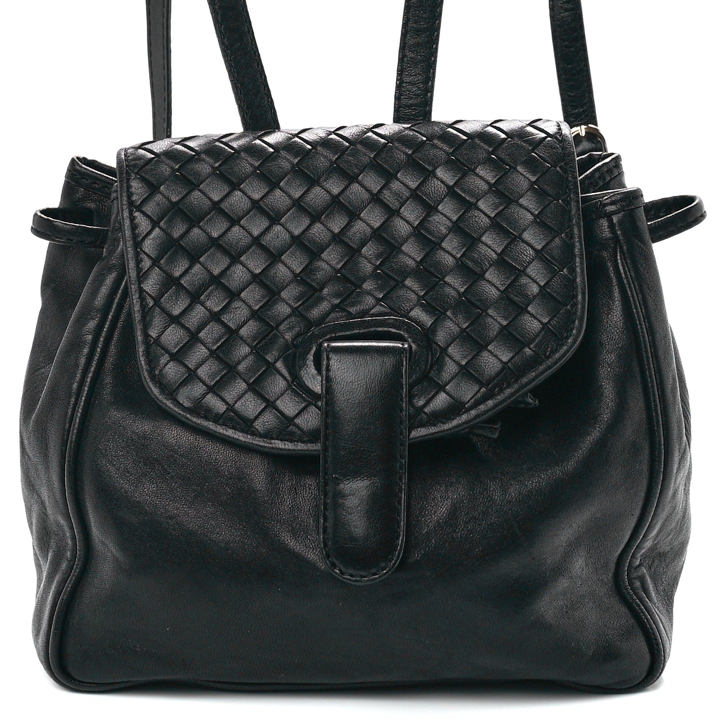 Nappa Intrecciato Small Backpack Black
