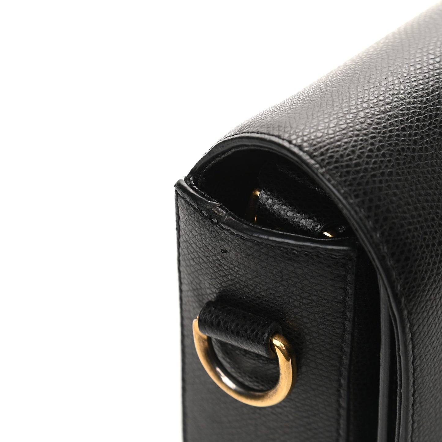 Textured Calfskin Medium Classic Monogram Universite Bag Black