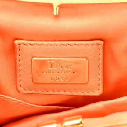 Christian Dior Silk Petal Applique Mini Saddle Orange 6 of 11