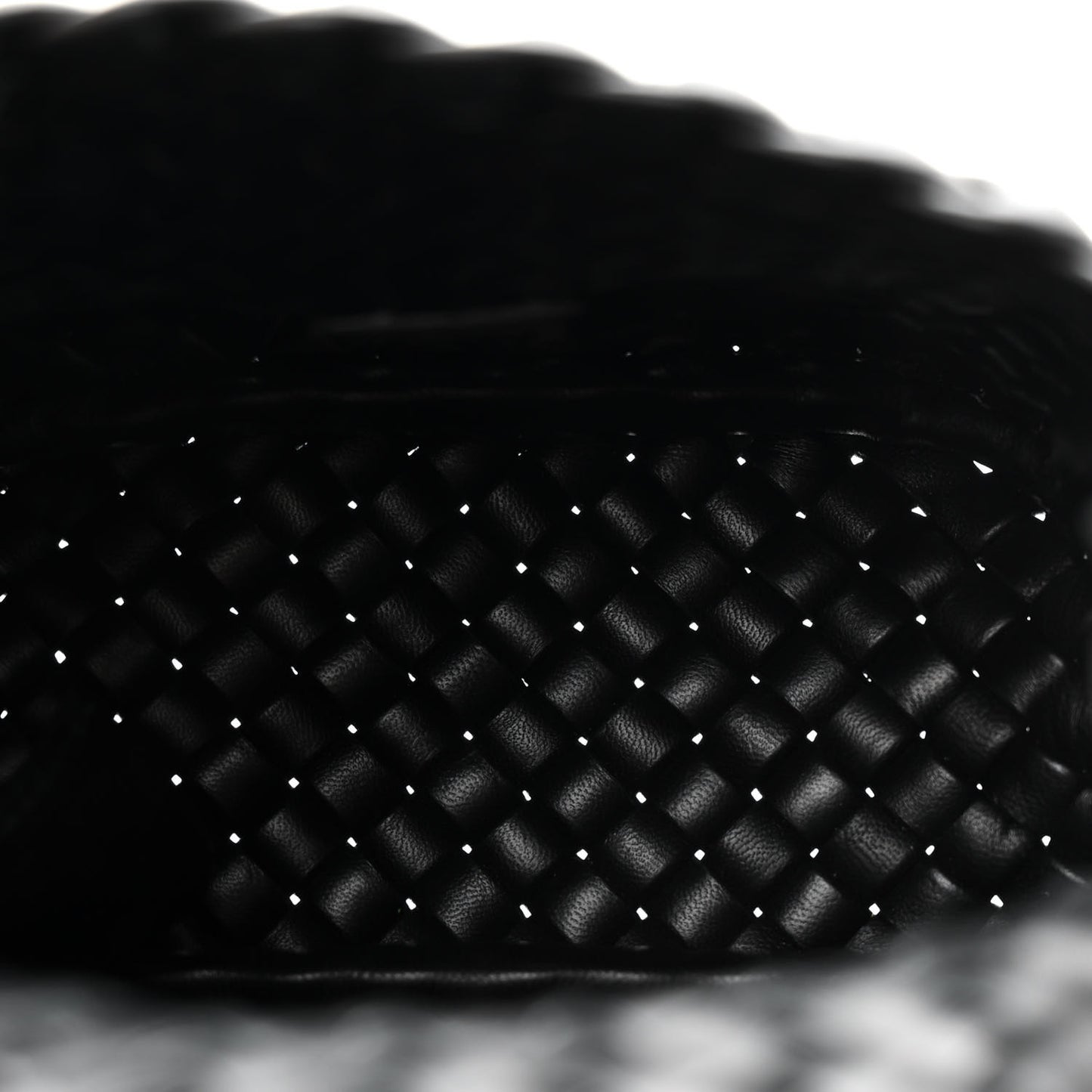 Nappa Intrecciato Mini Cobble Shoulder Bag Black