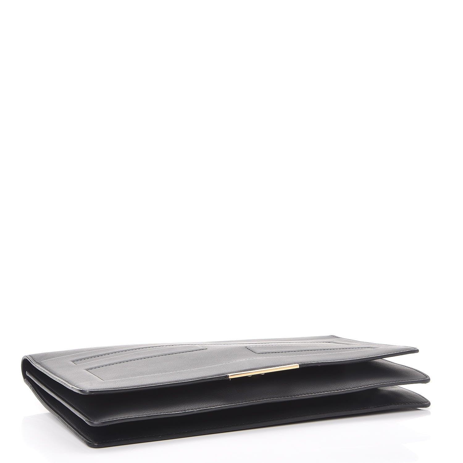 Fendi Vitello Flamingo Tube Macro Clutch Black 4 of 9