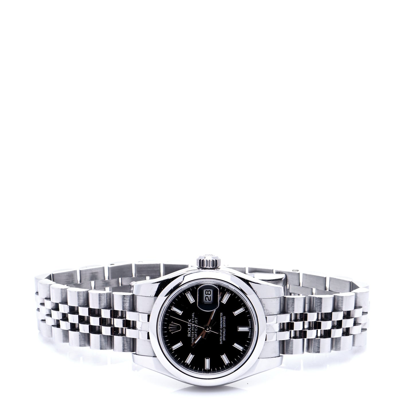 Stainless Steel 26mm Oyster Perpetual Datejust Watch Black 179160