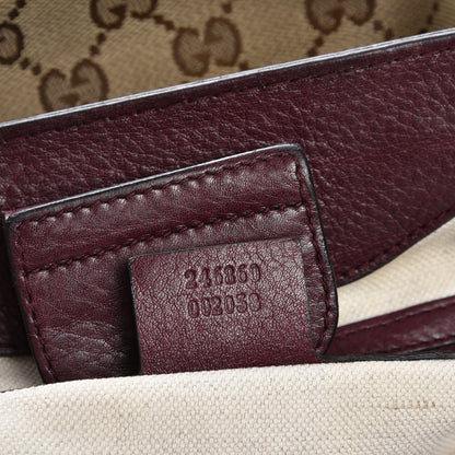 Gucci Monogram New Bamboo Medium Tassel Tote Bordeaux 8 of 12
