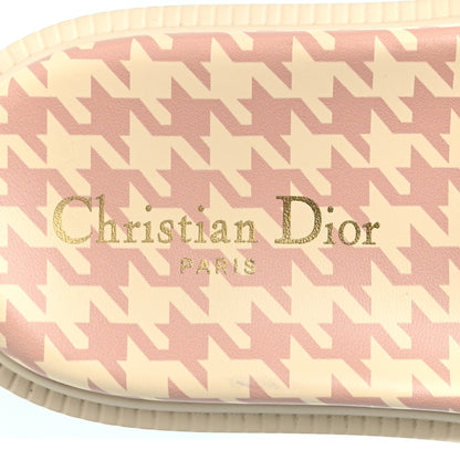 Christian Dior Micro PDP Cotton Houndstooth Embroidered Dway 10mm Slide Sandals 36 Rose De Ven 7 of 9