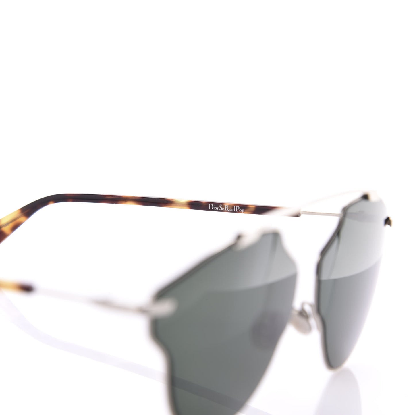 Metal So Real Pop Sunglasses Green Havana