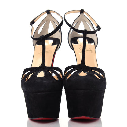 Christian Louboutin Suede Amyada 160 Platform Sandal 37.5 Black 2 of 10