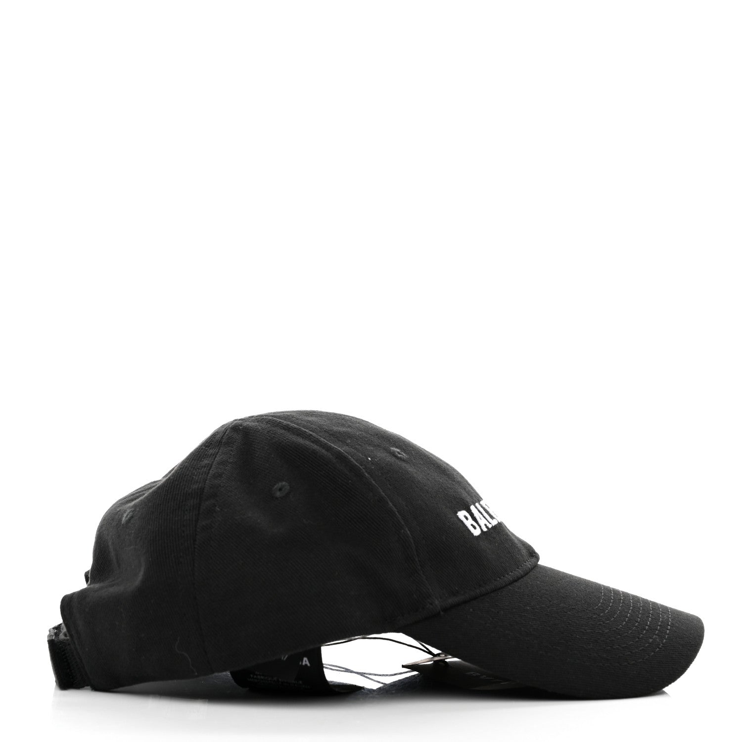 Balenciaga Bio Cotton Logo Classic Baseball Cap 59 L Black White 5 of 9