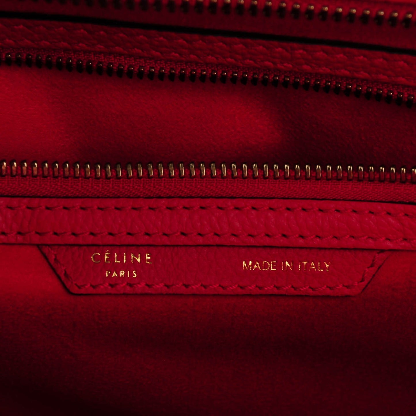 Drummed Calfskin Mini Luggage Coquelicot