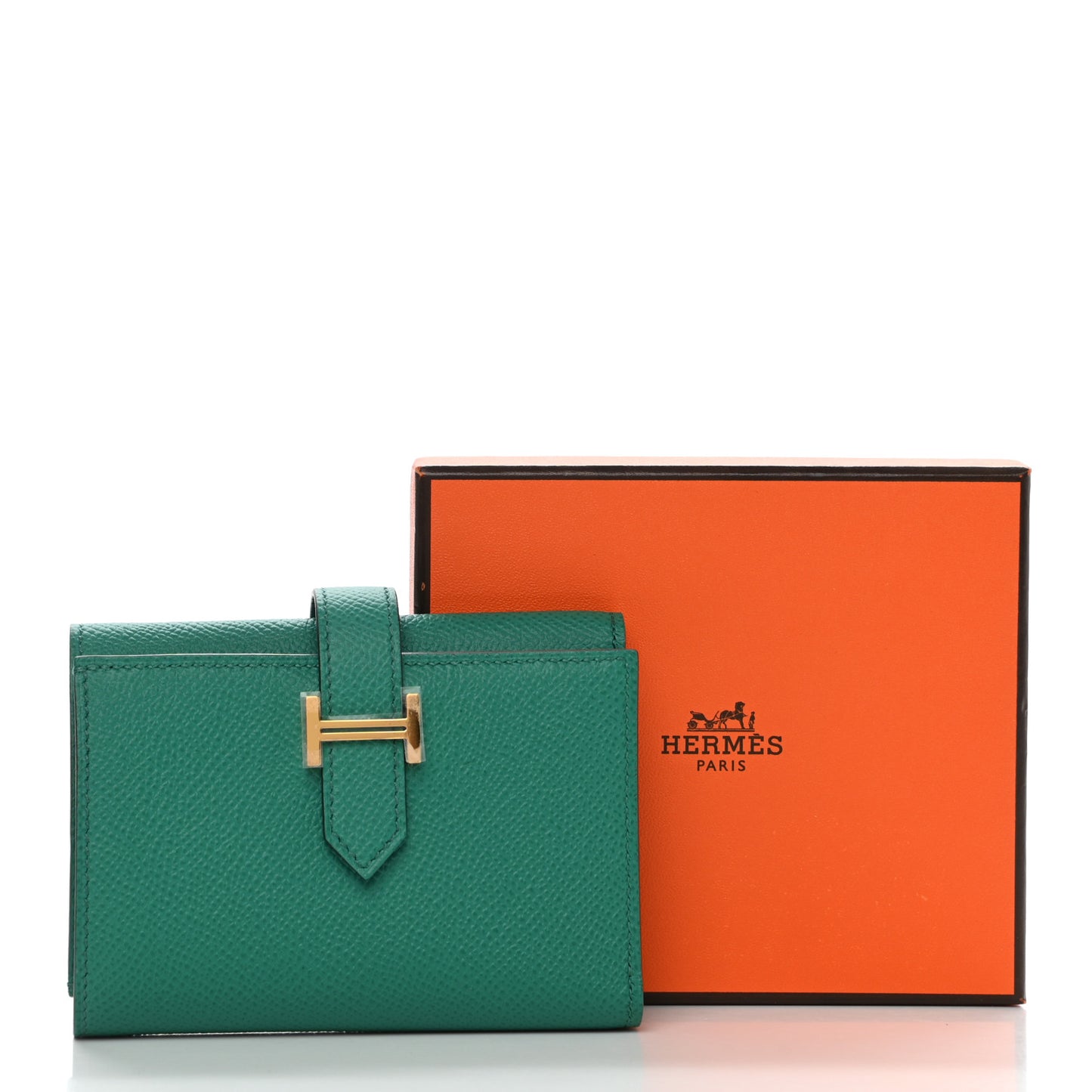 Epsom Tri-Fold Compact Bearn Wallet Vert Jade