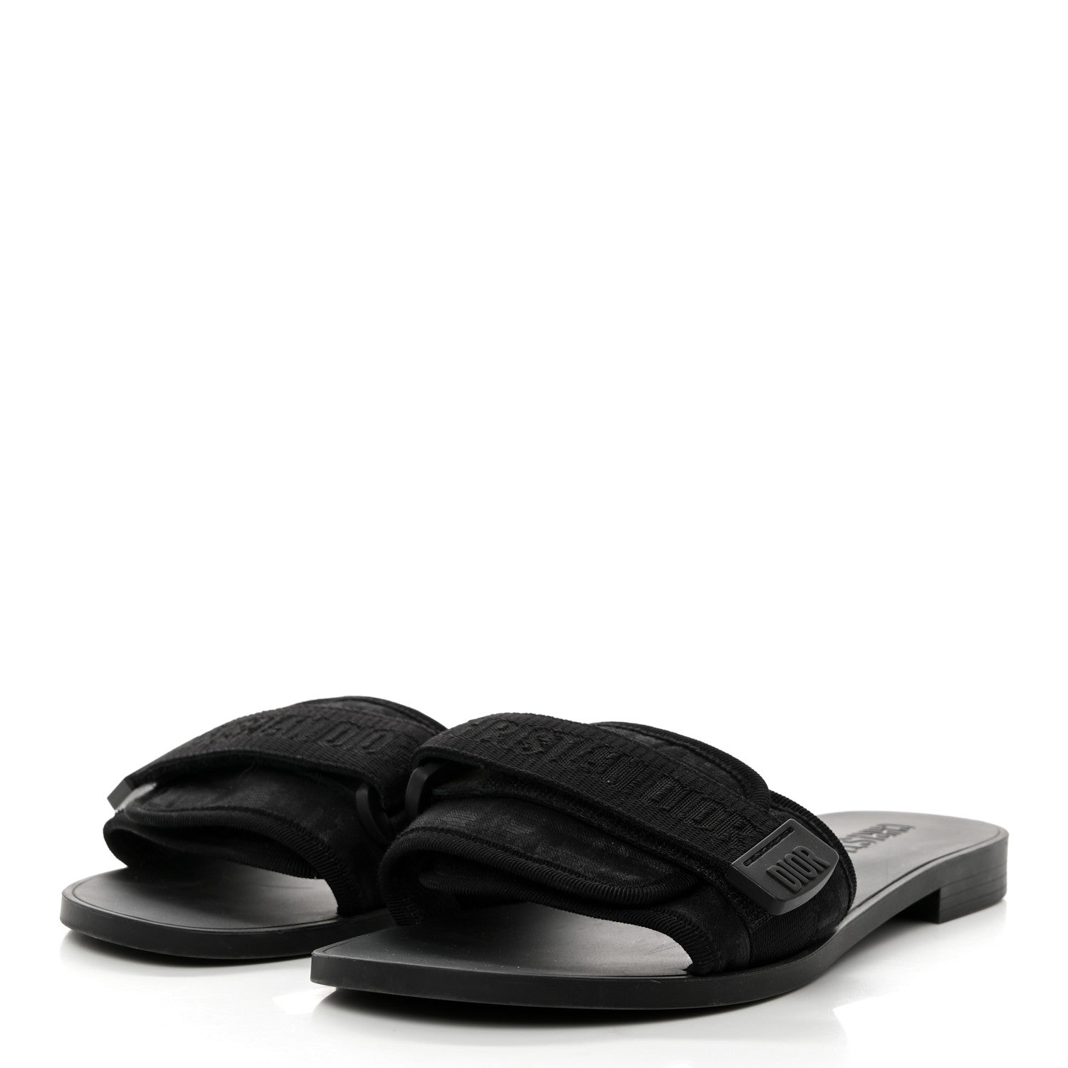 Christian Dior Technical Stretch Fabric Camouflage Dio(r)evolution Slide Sandals 38 Black Military 3 of 8