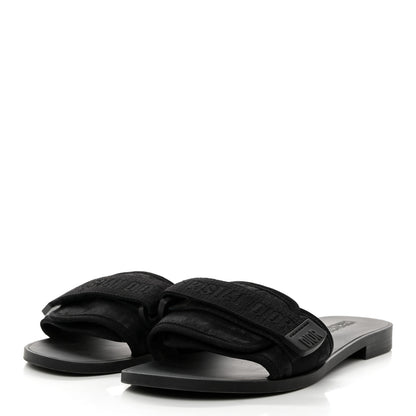 Christian Dior Technical Stretch Fabric Camouflage Dio(r)evolution Slide Sandals 38 Black Military 3 of 8