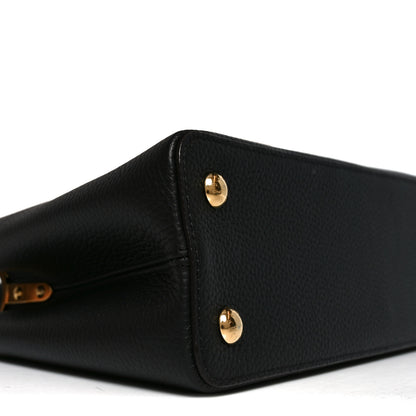 Louis Vuitton Taurillon Capucines PM Black 8 of 10