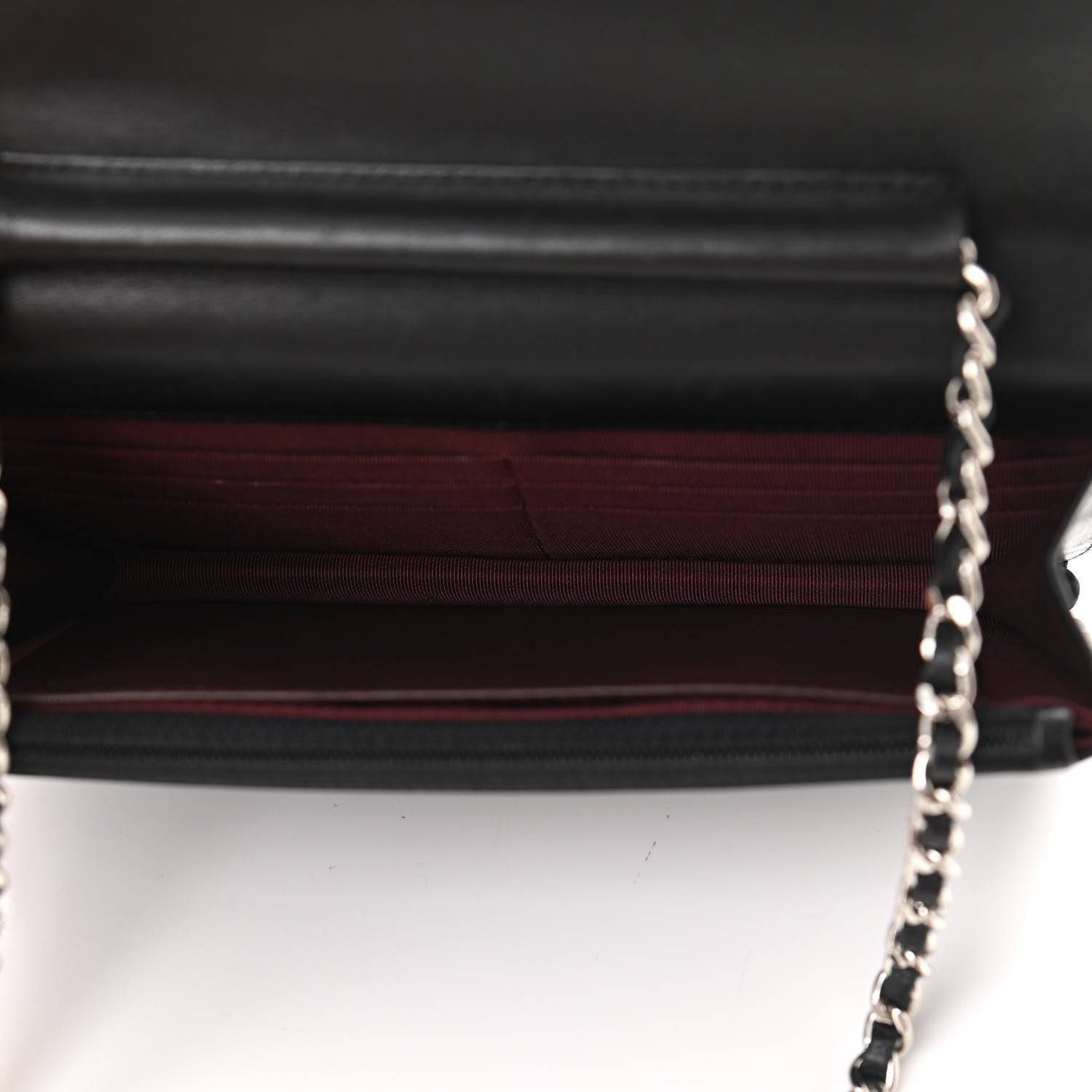 Chanel Lambskin Quilted Wallet On Chain WOC Black 5 of 11