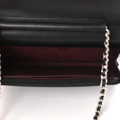 Chanel Lambskin Quilted Wallet On Chain WOC Black 5 of 11