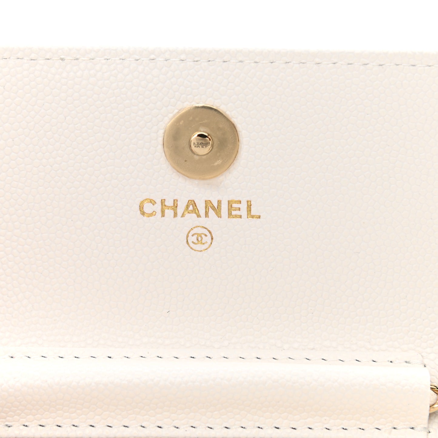 Caviar Quilted Belt Bag With Charms On Chain White
