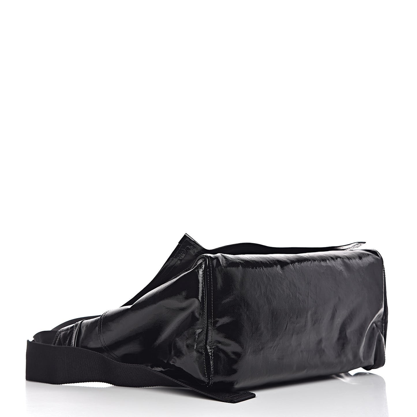 Shiny Canvas VLTN Medium Messenger Bag Black