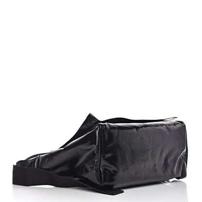 Valentino Garavani Shiny Canvas VLTN Medium Messenger Bag Black 4 of 10