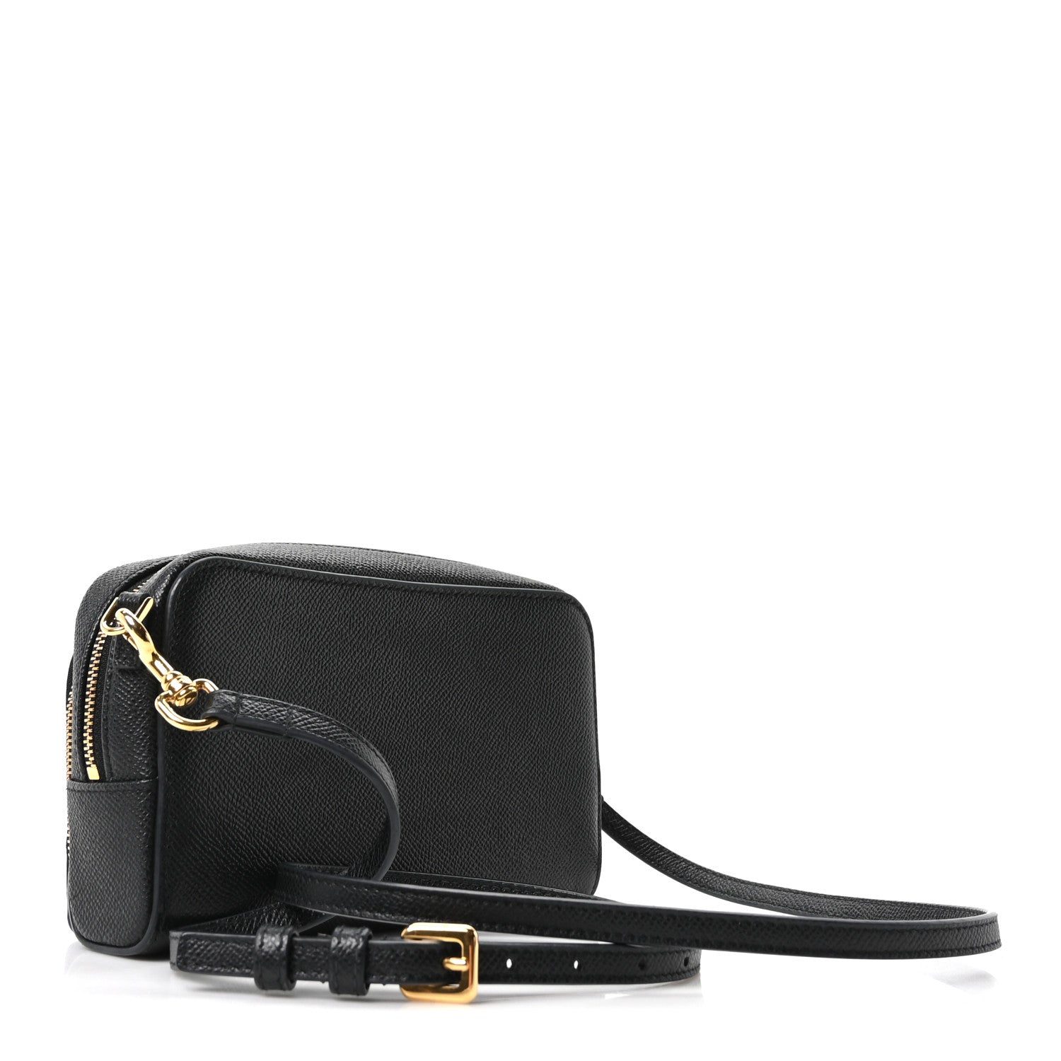 Christian Dior Grained Calfskin Caro Double Pouch Black 3 of 9