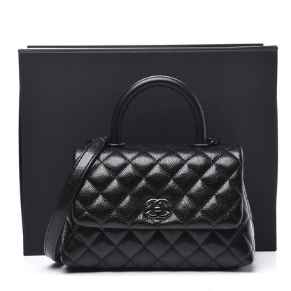 Chanel Caviar Quilted Mini Coco Handle Flap So Black 11 of 11
