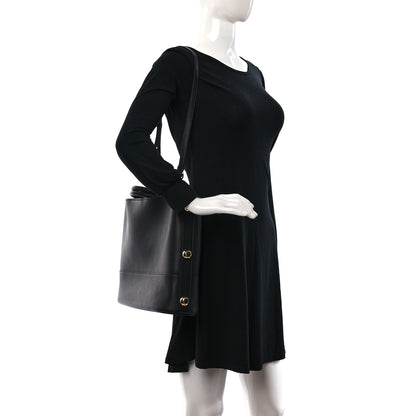 Salvatore Ferragamo Calfskin Glam Tote Black 2 of 10