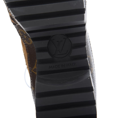 Louis Vuitton Suede Calfskin Monogram Laureate Platform Desert Boots 36 Cognac 6 of 7