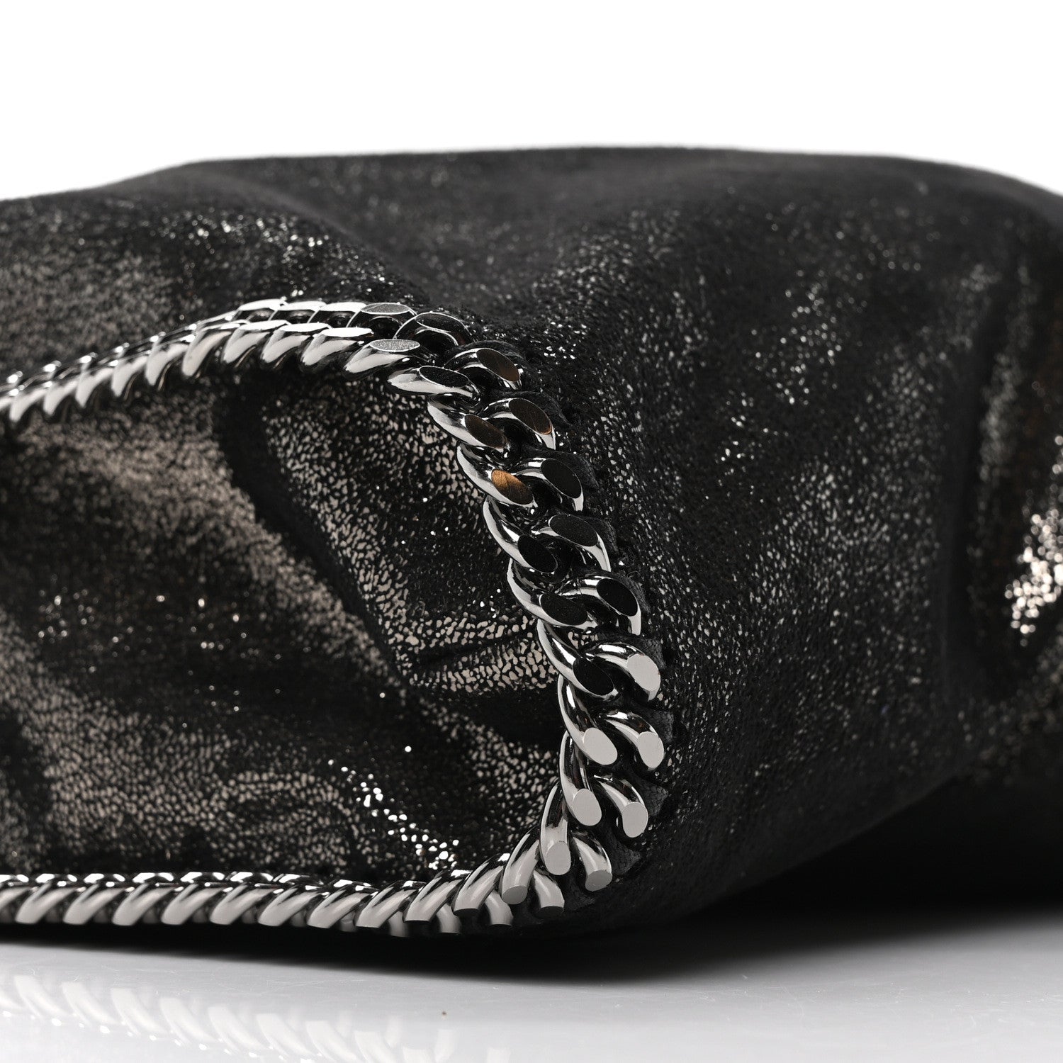 Stella McCartney Chamois Shiny Dotted Small Falabella Tote Ruthenium 8 of 9