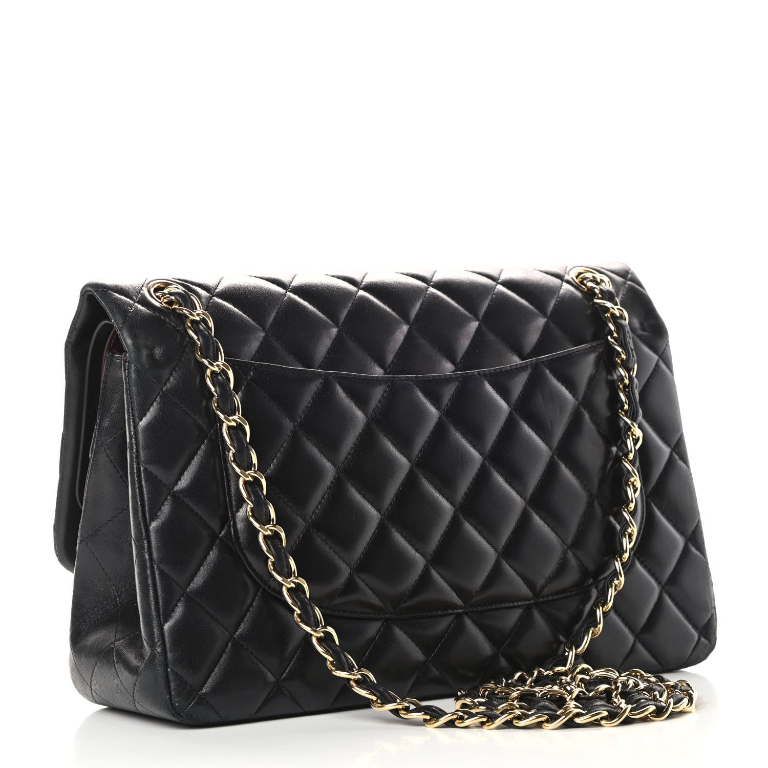 Chanel Lambskin Quilted Jumbo Double Flap Black 4 of 19