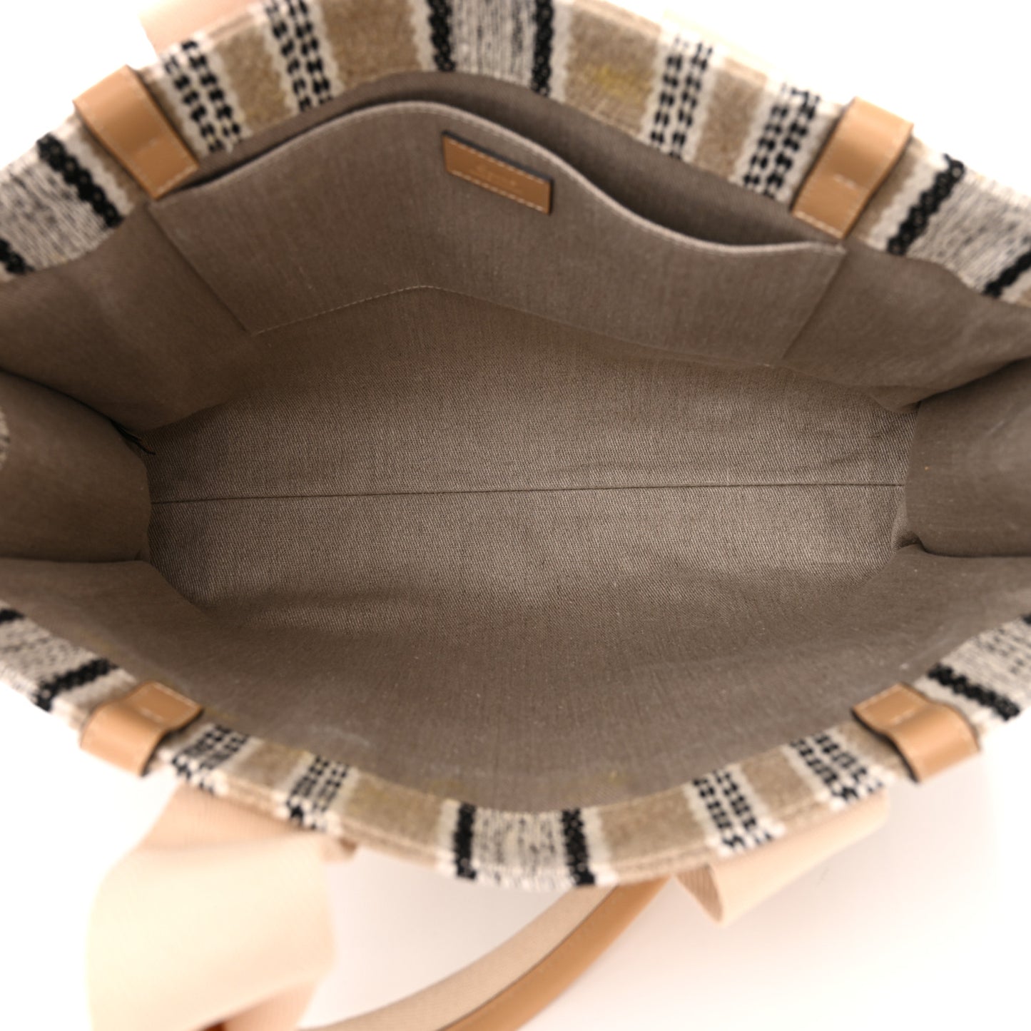Knit Large Woody Ribbon Tote Nude