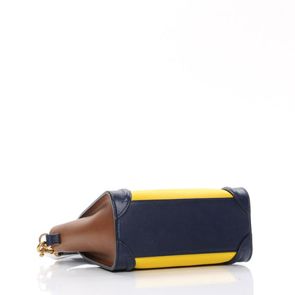Celine Smooth Drummed Calfskin Nano Tri-Color Luggage Yellow 4 of 7