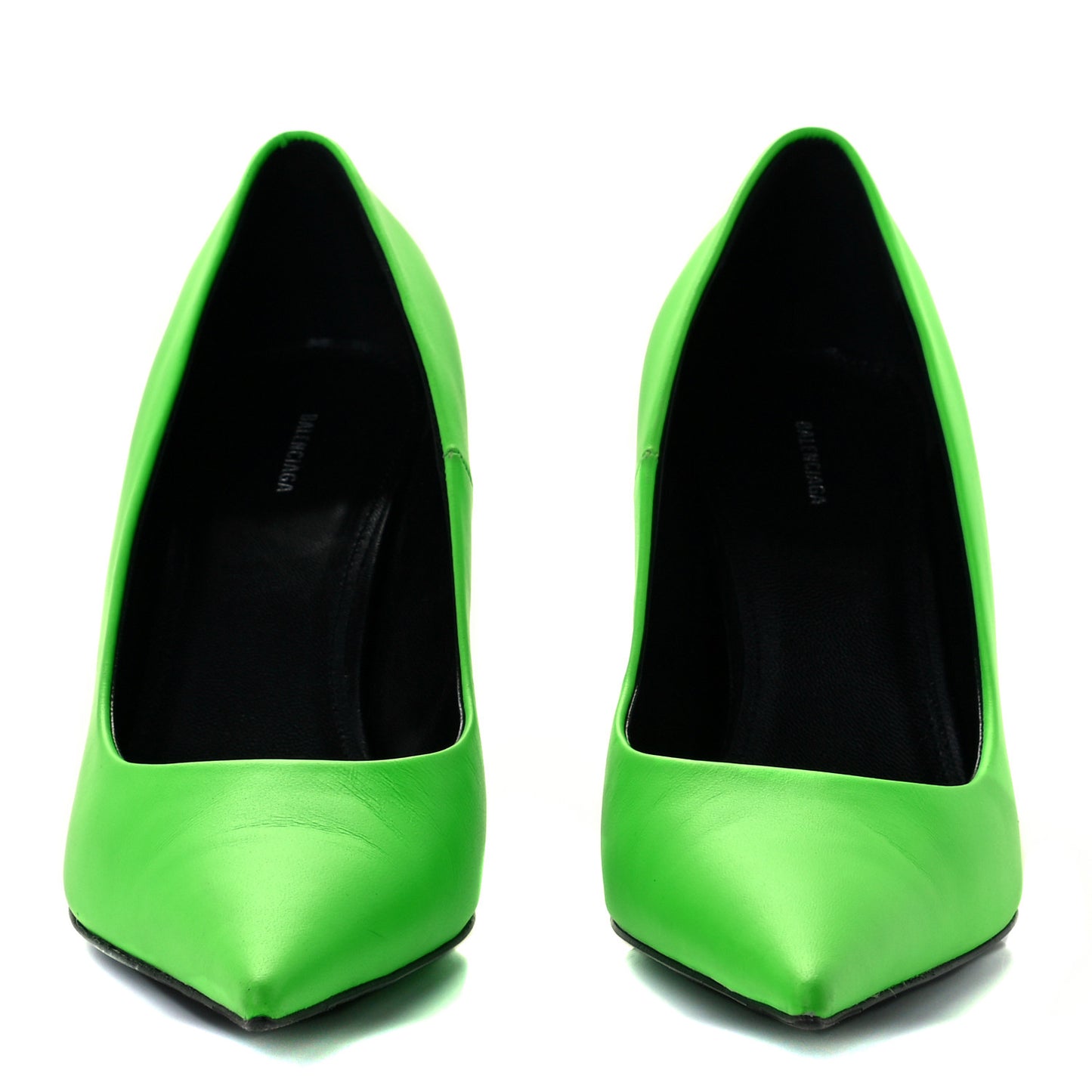 Soft Nappa Square Knife 80mm Pumps 37 Neon Green