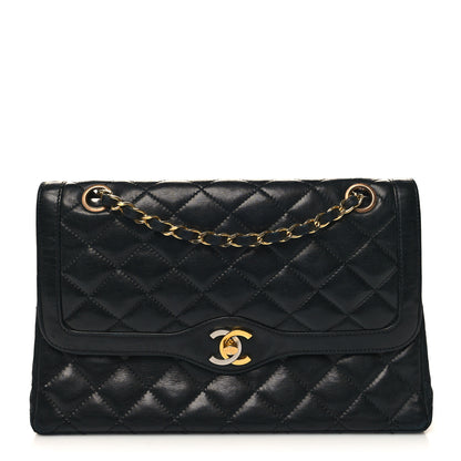 Chanel Lambskin Quilted Medium Double Flap Black 1 of 13