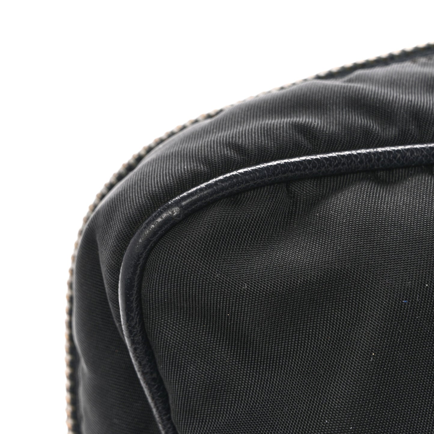 Nylon Saffiano Small Top Handle Bag Black