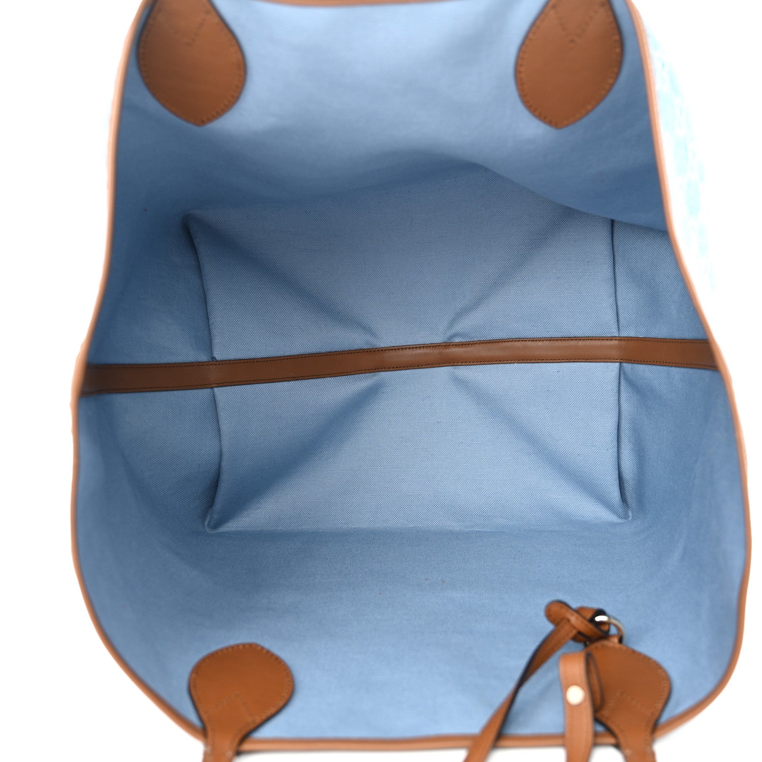 Gucci New Denim GG Monogram Calfskin Large Totissima Tote Light Blue 6 of 10