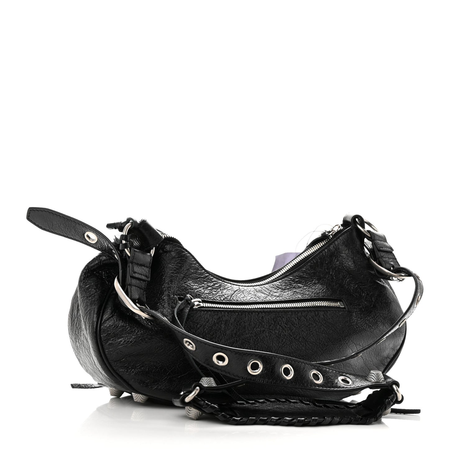 Agneau Arena Small Le Cagole Shoulder Bag Black